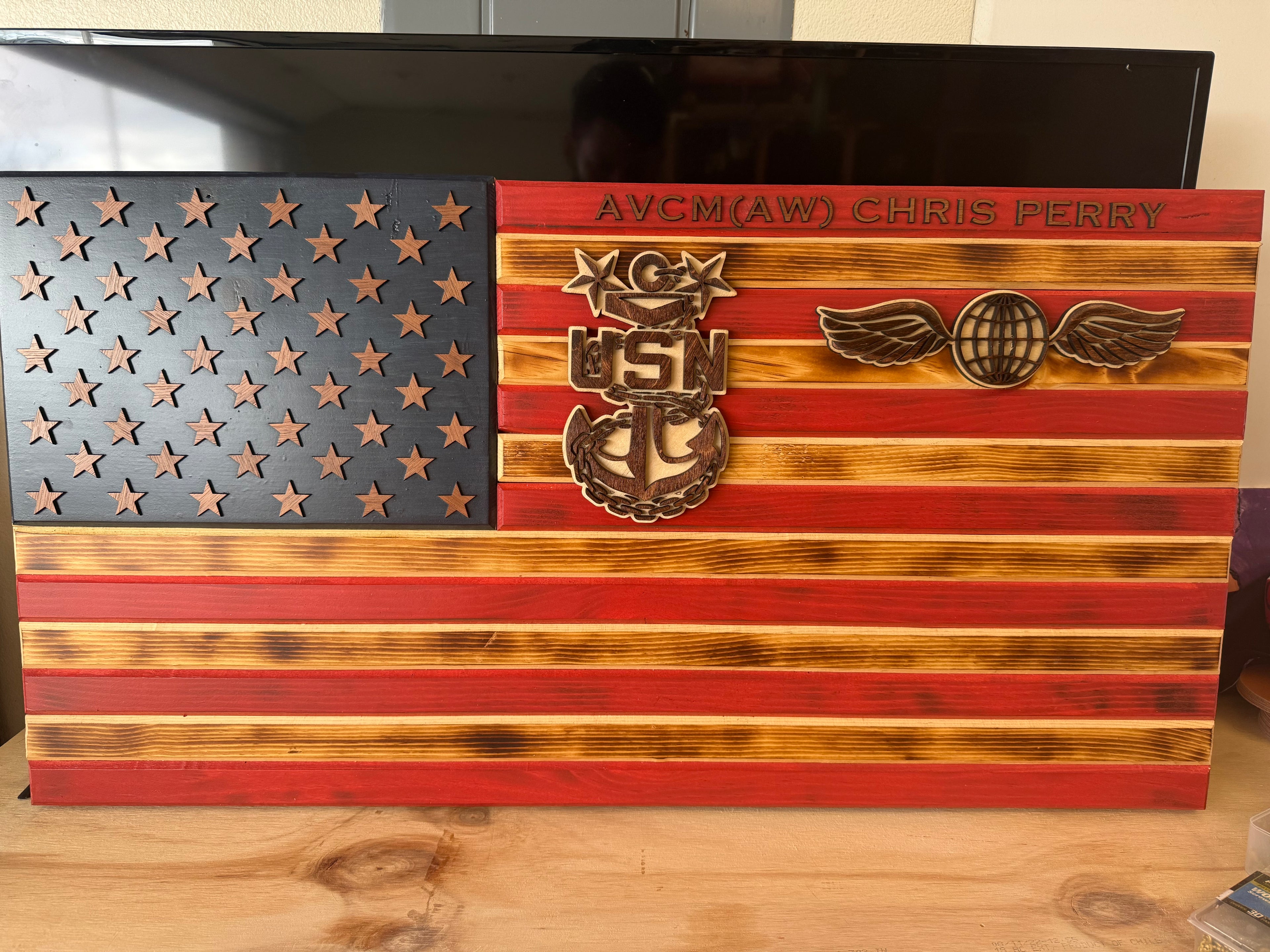 American Flag Challenge coin holder